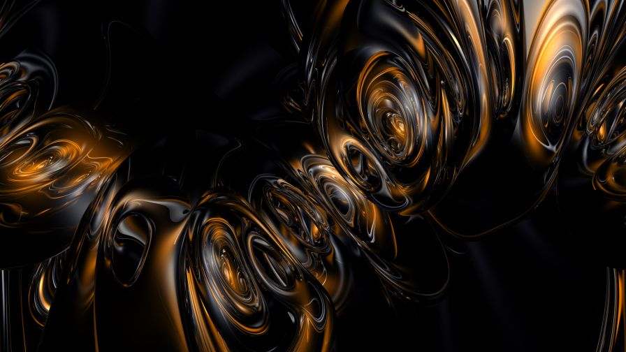 Black Orange Abstract Wallpaper 3468