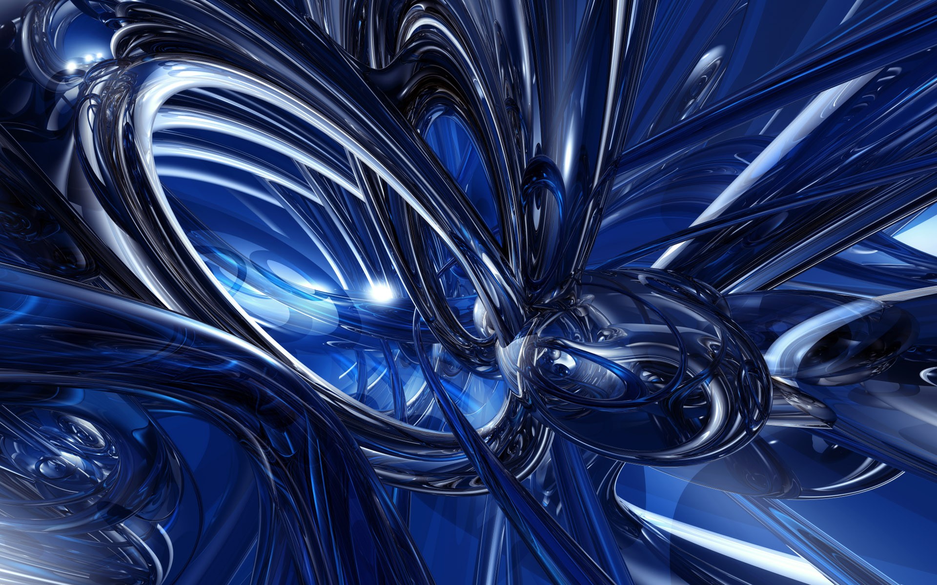 Blue Fluid Abstract Wallpaper 3185