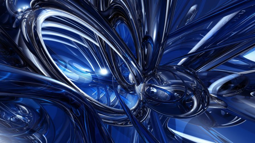 Blue Fluid Abstract Wallpaper 3185