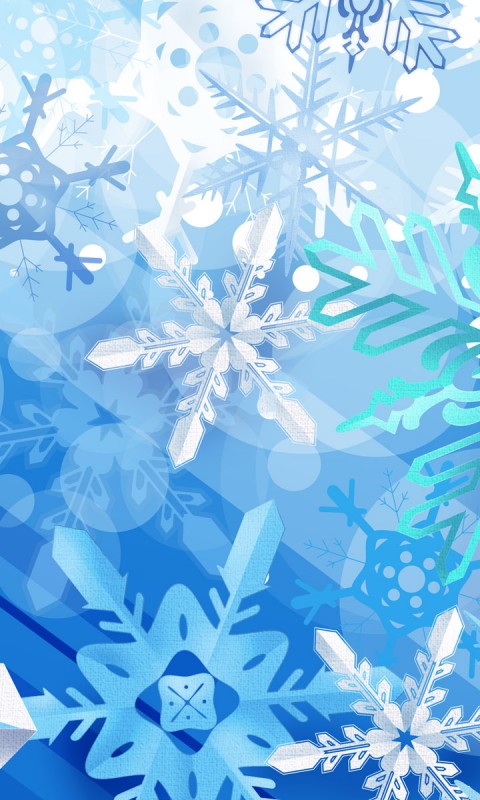 Blue Snowflake Abstract Wallpaper 518