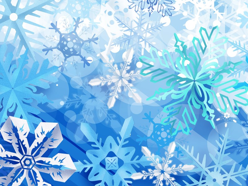 Blue Snowflake Abstract Wallpaper 518