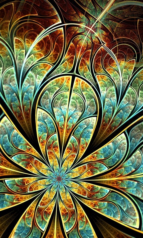 Colorful Abstract Flower Wallpaper 621