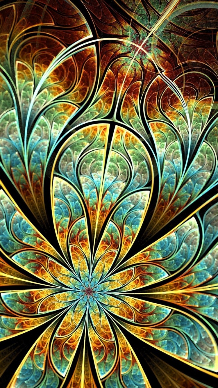Colorful Abstract Flower Wallpaper 621