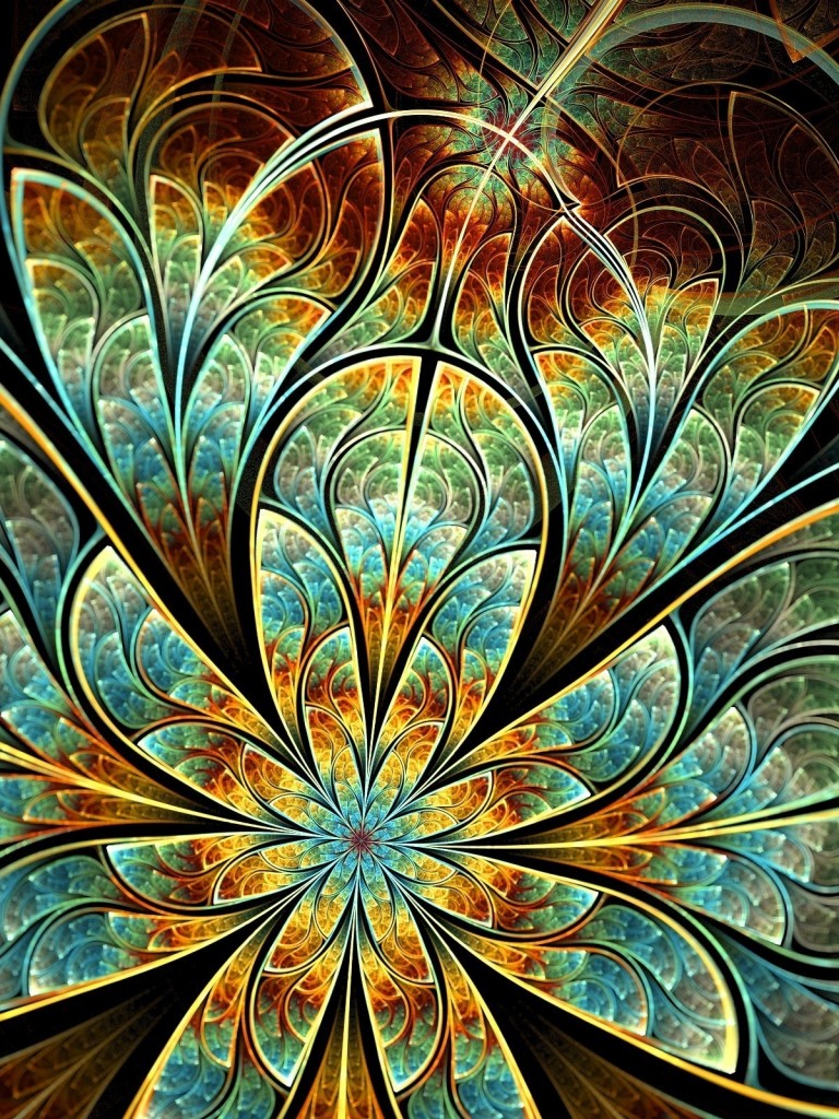 Colorful Abstract Flower Wallpaper 621 Non-retina iPad - Wallpaper - HD ...