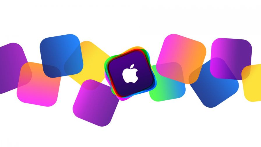 Colorful Apple Cube Wallpaper 040