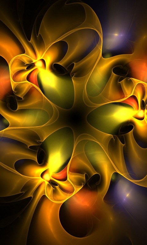 Colorful Glowing Golden Wallpaper 0067