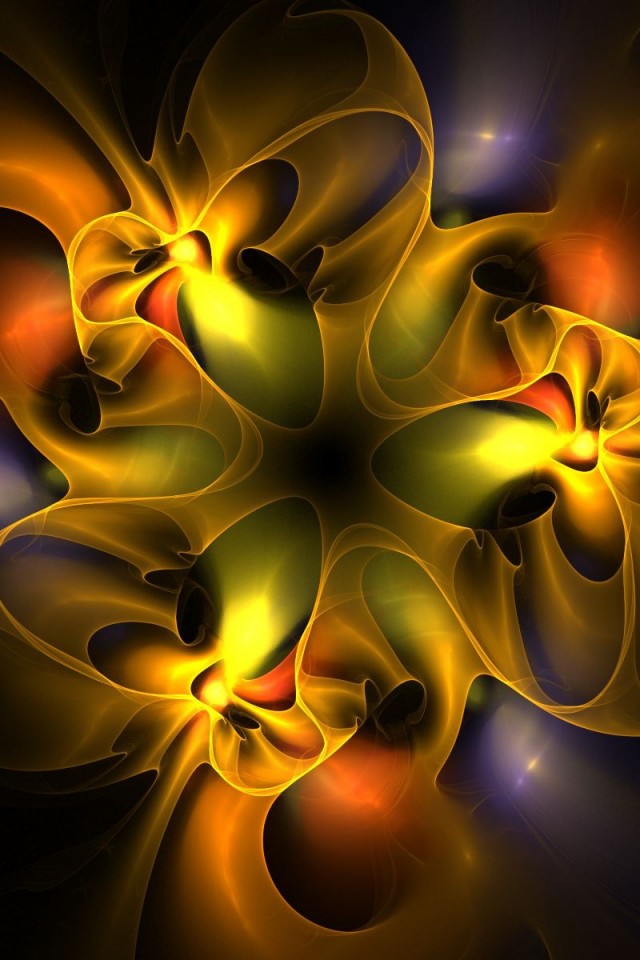 Colorful Glowing Golden Wallpaper 0067