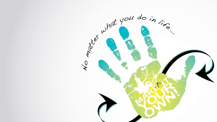 Colorful Hand Motivational Wallpaper 804