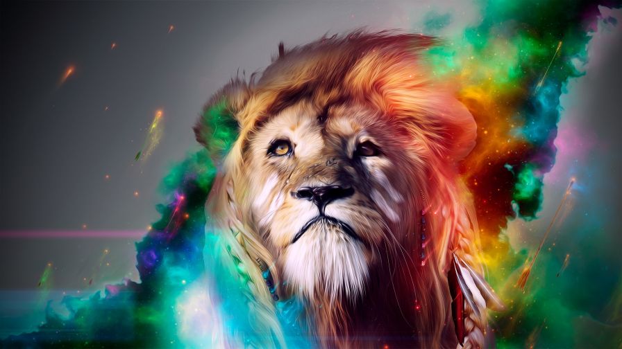 Colorful Lion Animal Wallpaper 621