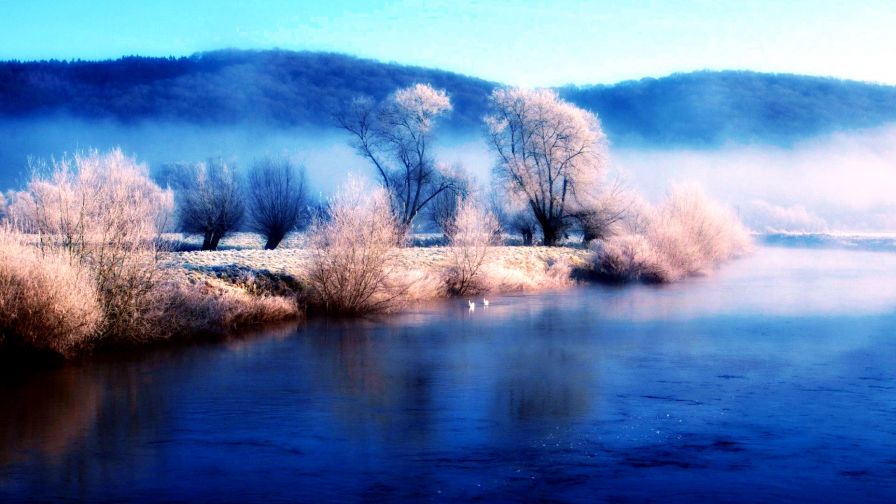 Frost Winter Lake Wallpaper 901