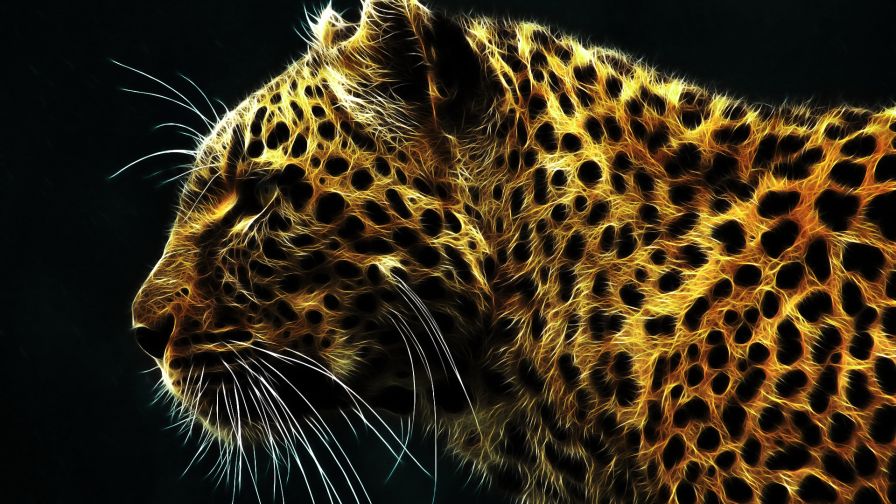 Glowing Cheetah Animal Wallpaper 402