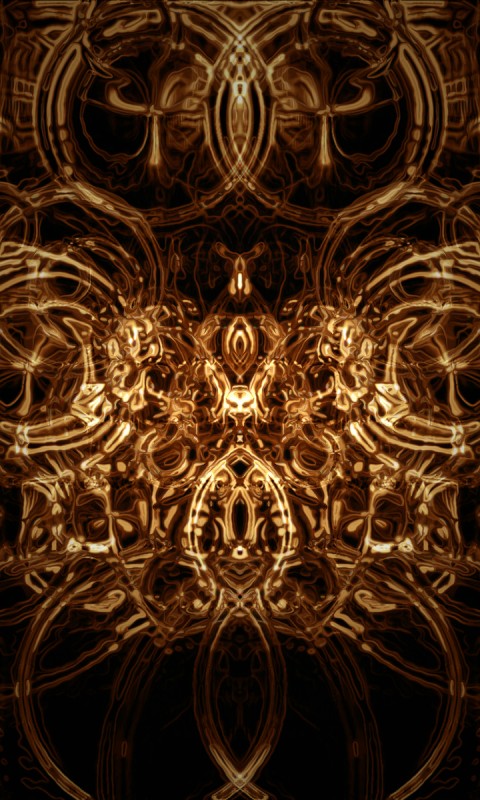 Glowing Gold Shapes Wallpaper 4440