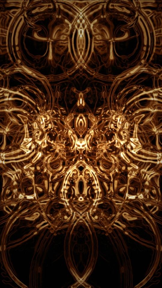 Glowing Gold Shapes Wallpaper 4440