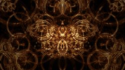 Glowing Gold Shapes Wallpaper 4440