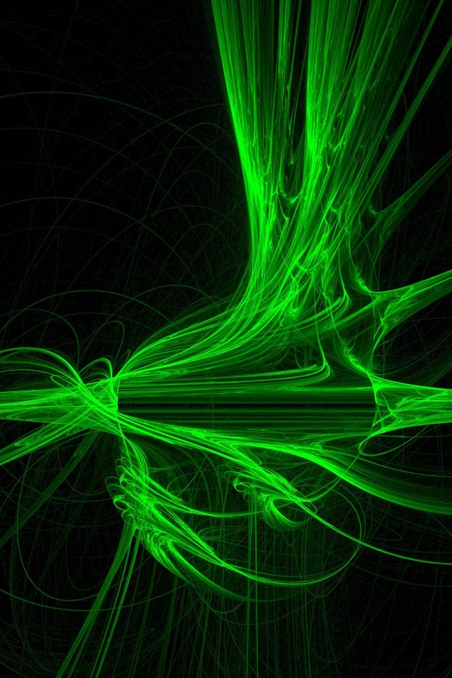Glowing Green Abstract Wallpaper 704