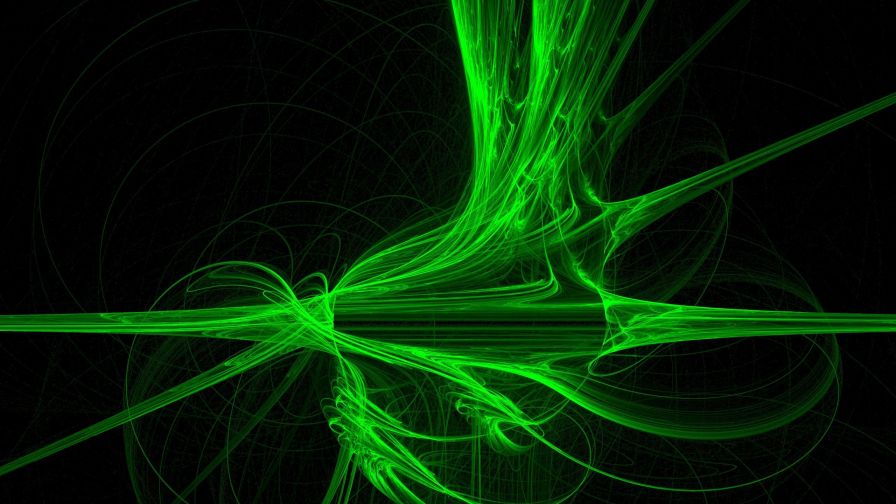 Glowing Green Abstract Wallpaper 704