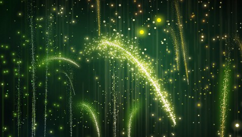 Glowing Green Abstract Wallpaper 750