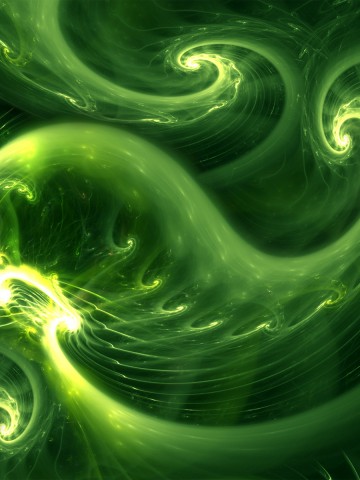 Green Abstract Swirl Wallpaper 0196