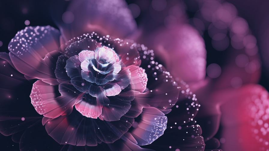 Purple Flower Abstract Wallpaper 595