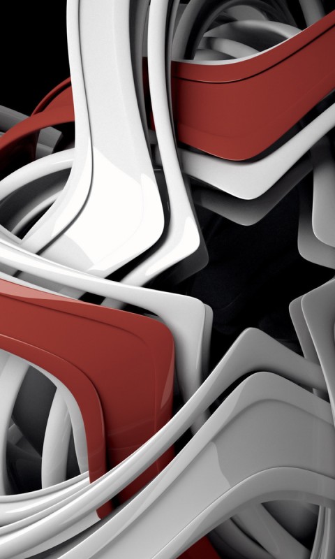 Red White Abstract Wallpaper 199