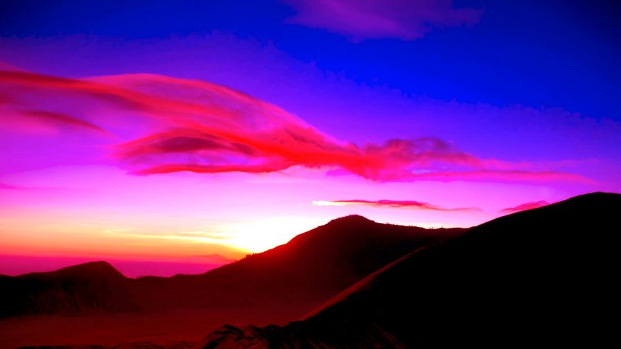 Sunset Mountains Sky Wallpaper 922