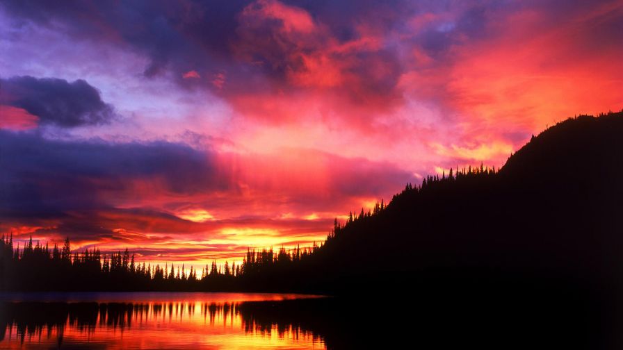 Sunset Reflection Nature Wallpaper 587