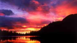 Sunset Reflection Nature Wallpaper 587