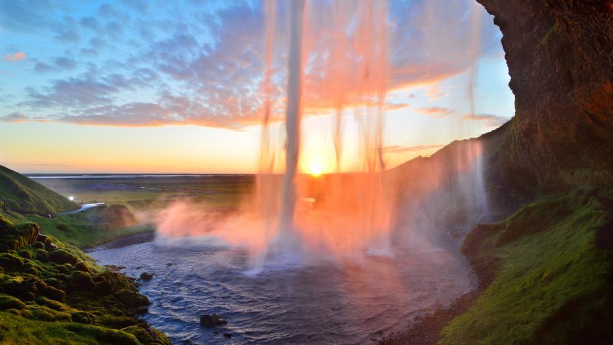 Waterfall Iceland Nature Wallpaper 869